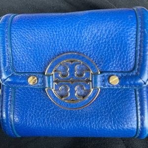 Tory Burch electric blue wallet